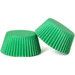 Confezione di 200 pirottini per muffin, in carta forno di colore verde, antiaderente, di ø5xh3,2 cm