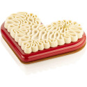 Level Hearts 580 Silikomart (210×173×H18mm) – Kit 2 Stampi in Silicone + Cutter per Semifreddi e Torte a Cuore Decorate