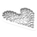 Level Hearts 580 Silikomart: kit 2 stampi cuore in silicone con cutter 173x210 h 21 mm