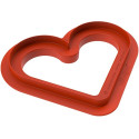 Level Hearts 580 Silikomart: kit 2 stampi cuore in silicone con cutter 173x210 h 21 mm