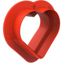Heartix 85 ml Silikomart: stampo 6 cuori savarin da 78x70 h 30 mm con cutter