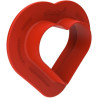 Heartix 85 ml Silikomart: stampo 6 cuori savarin da 78x70 h 30 mm con cutter