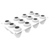 Egg 70 Silikomart: stampo in silicone bianco per 12 uova 3D da 70 ml dimensioni ø46 h 63 mm Egg 70 Silikomart: stampo in silicone bianco per 12 uova 3D da 70 ml dimensioni ø46 h 63 mm