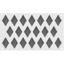 Rombo XS 16 ml Silikomart: stampo in silicone bianco per 20 rombi da 5,3x3,3 h1,8 cm