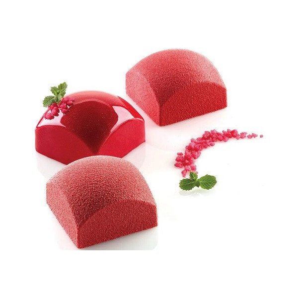 Square Sphere 110 Silikomart – Stampo in Silicone per Sfere Quadrate Semifredde o a Forno 6×6×H3,9cm