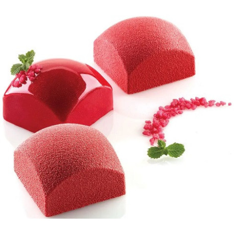 Square Sphere 110 Silikomart – Stampo in Silicone per Sfere Quadrate Semifredde o a Forno 6×6×H3,9cm