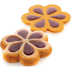 Marguerite Silikomart: set 2 tagliapasta stampi T-Plus+ per margherite di ø13,5 xh2,5 cm