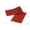 Stampo Semisfera diametro 3 cm in silicone professionale color rosso terracotta SF006 da Silikomart Stampo Semisfera diametro 3 cm in silicone professionale color rosso terracotta SF006 da Silikomart