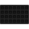 Teglia in silicone nero 60 x 40 cm Square Savarin Silikomart: stampo 28 cavità, da 90 ml, quadrate lato 68 mm h26 mm Teglia in silicone nero 60 x 40 cm Square Savarin Silikomart: stampo 28 cavità, da 90 ml, quadrate lato 68 mm h26 mm