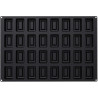 Teglia in silicone nero 60 x 40 cm Rectangle Savarin Silikomart: stampo 32 cavità, da 90 ml, rettangolari 78x51 h28 mm