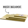 Sottotorta rigido oro rettangolare Decora: vassoio in pasta di cellulosa rivestito in alluminio colorato oro alto 1,2 cm