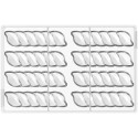 CH040 Riflesso B Chocado Silikomart: stampo in Tritan per 8 barrette di cioccolato con simmetrie riflesse 120 x 25 h 13 mm