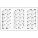 Riflesso T CH041 Chocado Silikomart; stampo in Tritan per cioccolat0 3 tavolette 143x60 h 13 mm