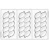 Riflesso T CH041 Chocado Silikomart; stampo in Tritan per cioccolat0 3 tavolette 143x60 h 13 mm