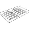 CH043 Sogno B Chocado Silikomart: stampo in Tritan per 10 barrette di cioccolato 115 x 25 h 15 mm
