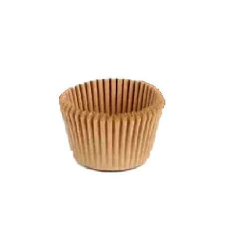 1000 Pirottini mini bonbon in carta forno color avana naturale di ø2xh1,5 cm, ideale per presentare singoli confetti