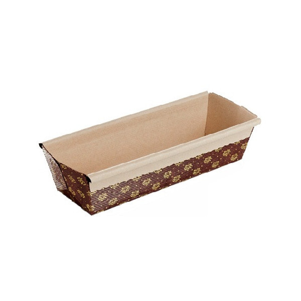 5 Stampi Plum Cake in carta da forno da 26x6,5xh5,5 cm per torte da 500 g