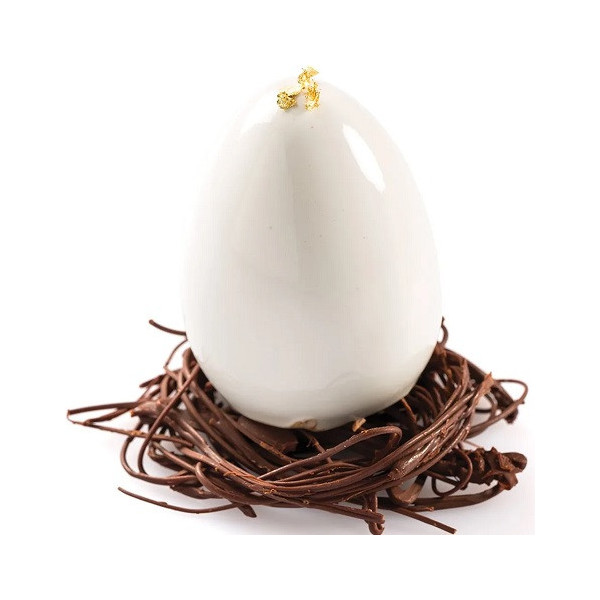 Stampo gelato Mul3D Egg per 5 Uova 3D da 100 ml  in silicone Top White da Silikomart