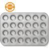 Teglia antiaderente per mini muffin Decora: pirofila per 24 muffin tondi da 4,3 X h 3 cm