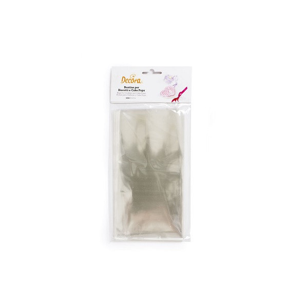 Set di 50 sacchetti trasparenti 10 x 20 cm da Decora in plastica per alimenti per caramelle biscotti e cake pops