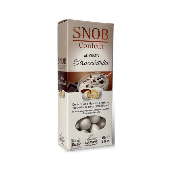 Confetti Snob Stracciatella, bianchi, in confezione da 150 g di Crispo