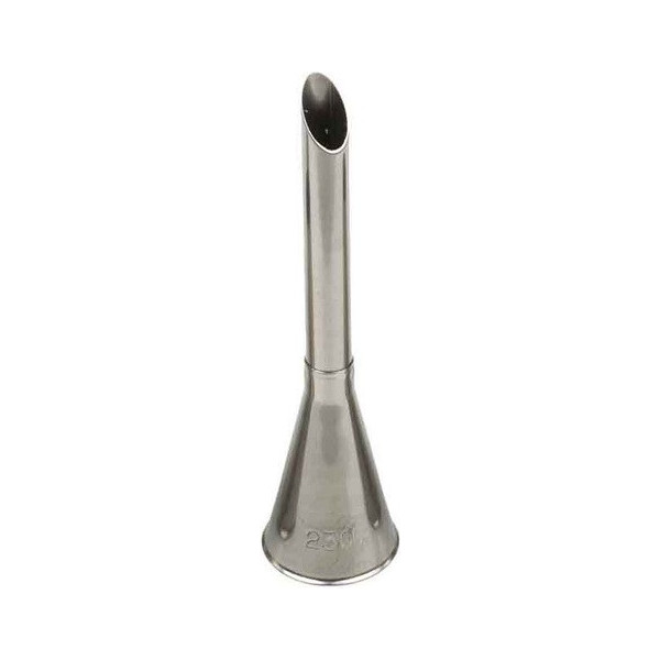 Bocchetta numero 230 o Cornetto Speciale per farcitura in acciaio inox ø1,8xh6,3 cm da Decora