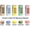 Kit Macarons Maxtris 5 gusti 5 colori 25 pz