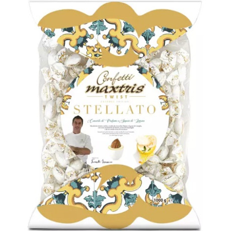 Twist Maxtris Stellato Concerto di Limoni confetti bianchi incartati in busta da 1 Kg Twist Maxtris Stellato Concerto di Limoni confetti bianchi incartati in busta da 1 Kg