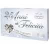 25 Anni di Felicità Nozze D'Argento Crispo confetti argento con mandorla naturale 25 Anni di Felicità Nozze D'Argento Crispo confetti argento con mandorla naturale