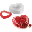 Lovely 1200 Silikomart: stampo in silicone bianco cuore intrecciato di 182x173xh68 mm con cutter