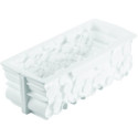 Kit Woody 1100 o Catasta di legna 24x10 cm h 8 cm in silicone bianco con supporto in plastica da Silikomart