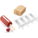 Stampo Gelato Mini Chic Silikomart GEL05M – 4 Cavità con 50 Stecchi e Ricettario