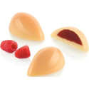 Kit Quenelle 01 Silikomart Chocado – CH038 Stampo Tritan + Silicone ICH038 per 24 Praline a Quenelle (8ml)