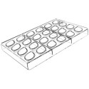 Kit Quenelle 01 quenelle ripiene Silikomart: stampo Tritan CH038 + stampo silicone inserti ICH038