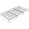 Kit Quenelle 01 quenelle ripiene Silikomart: stampo Tritan CH038 + stampo silicone inserti ICH038