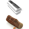 Buche Signature 820 Silikomart stampo in silicone bianco tronchetto con venature 23x8xh8 cm