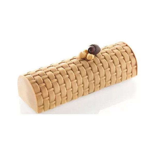 Vienna Buche Silikomart kit stampo per semifreddi tronchetto paglia intrecciata Vienna Buche Silikomart kit stampo per semifreddi tronchetto paglia intrecciata