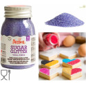 Zucchero glitterato viola Decora cristalli di zucchero viola 100 g