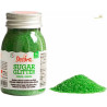 Zucchero glitterato verde Decora cristalli di zucchero verde 100 g