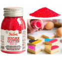 Zucchero glitterato rosso Decora cristalli di zucchero rosso 100 g