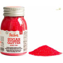 Zucchero glitterato rosso Decora cristalli di zucchero rosso 100 g
