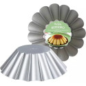 Stampo babà o budino medio a margherita senza tubo Decora ø11/ø20xh7 cm in acciaio antiaderente