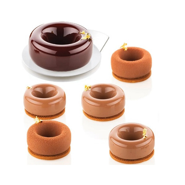 30 o 95 Oblio Silikomart stampo silicone ciambelline 3D mini ø50 h 20 mm e mono ø75 h 30 mm