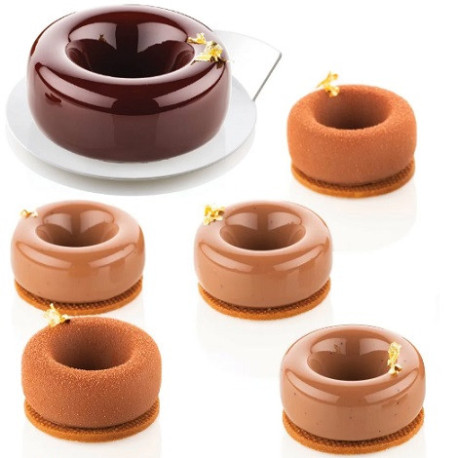 30 o 95 Oblio Silikomart stampo silicone ciambelline 3D mini ø50 h 20 mm e mono ø75 h 30 mm