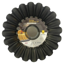 Stampo per Babà o Budino / Margherita con tubo di Vespa in alluminio antiaderente da 24 x 9 cm