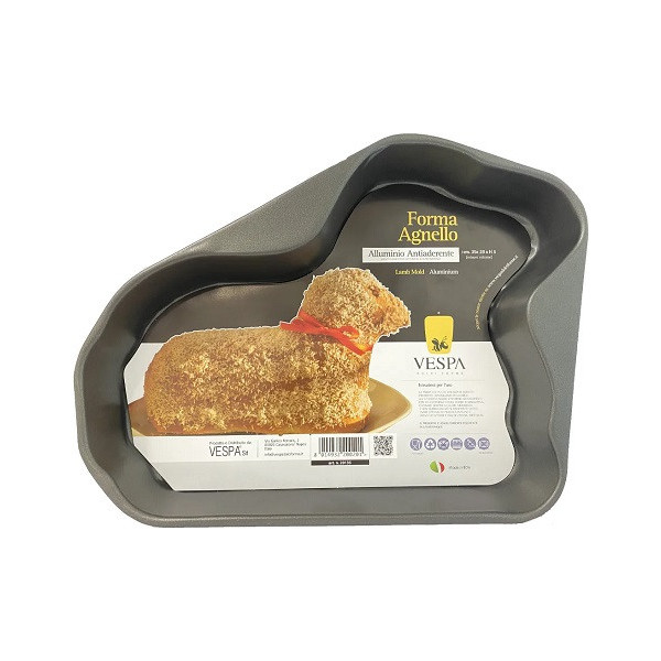 Stampo forno a forma di agnello in alluminio antiaderente o teflonato da Vespa Dolci Forme