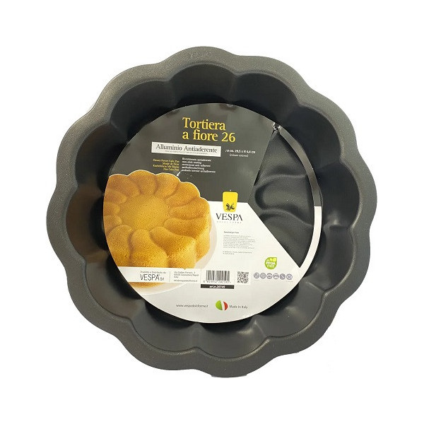 Tortiera a fiore Vespa alluminio antiaderente diametro 26 cm ed alta 6 cm