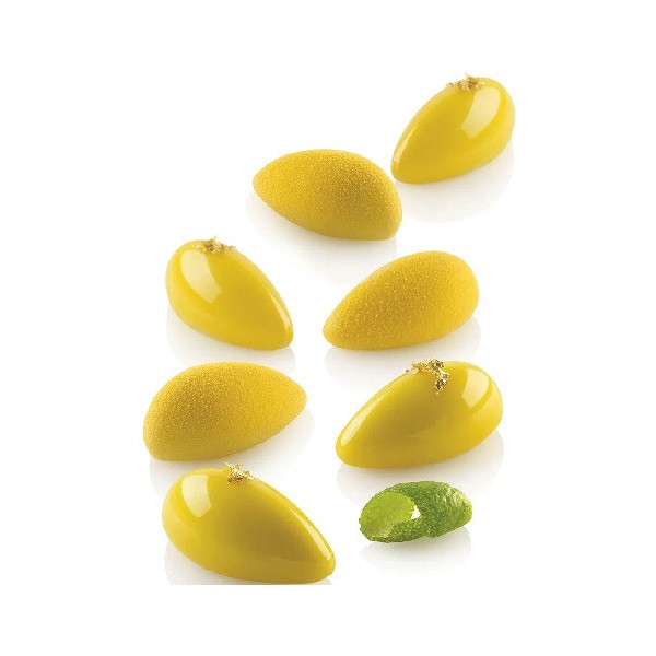 Quenelle 10 Silikomart stampo in silicone bianco mini quenelle 3D 43x21 h20 mm