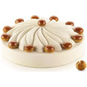 Saint Honoré 280 Silikomart, stampo silicone bianco per decoro corona di ø16xh2,8 cm