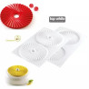 Plissé 100 Silikomart stampo in silicone bianco per decorazioni a plissé